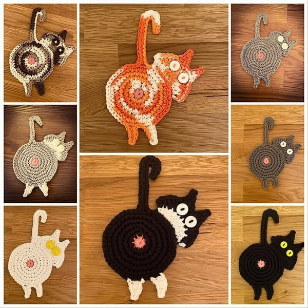 Cat Butt Drink Cup Mat 😺