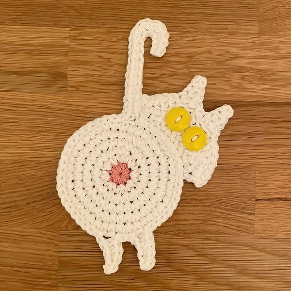 Cat Butt Drink Cup Mat 😺