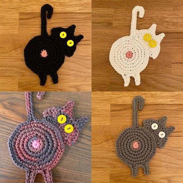 Cat Butt Drink Cup Mat 😺