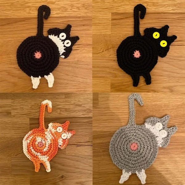 Cat Butt Drink Cup Mat 😺