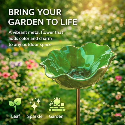 Romessia™ - Colorful Metal Flower Stake for Birds, Bees & Butterflies