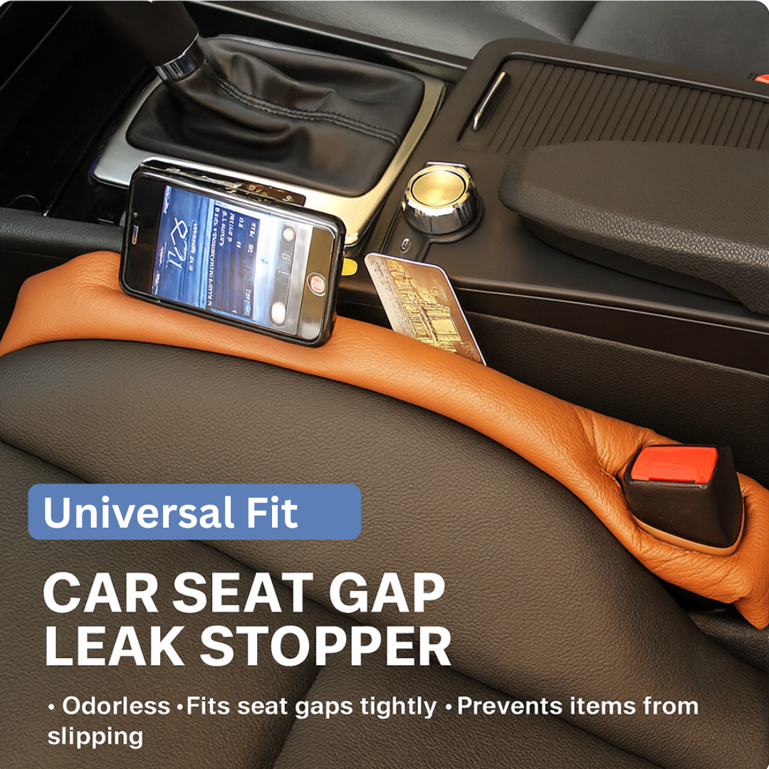 GapGuard Universal Car Seat Gap Filler – Anti-Drop Pad with Seatbelt Slot