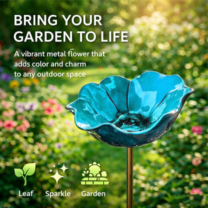 Romessia™ - Colorful Metal Flower Stake for Birds, Bees & Butterflies