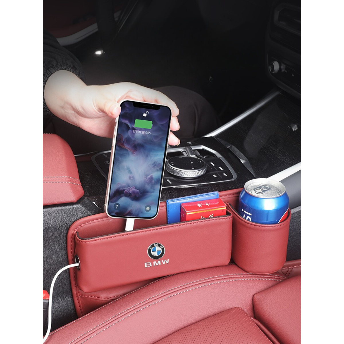 🔥HOT SALE 50% OFF 💖Car Leather Cup Holder Gap Bag