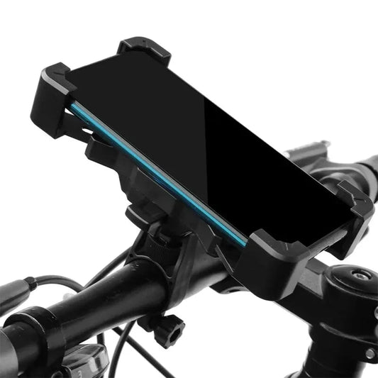 360° Rotatable Electric Bicycle Phone Holder for iPhone Xiaomi Riding MTB Bike Moto Motorcycle Stand Bracket Non-slip Cycling - black