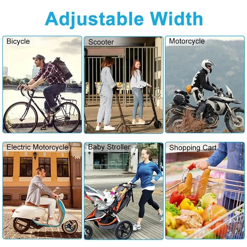 360° Rotatable Electric Bicycle Phone Holder for iPhone Xiaomi Riding MTB Bike Moto Motorcycle Stand Bracket Non-slip Cycling - black