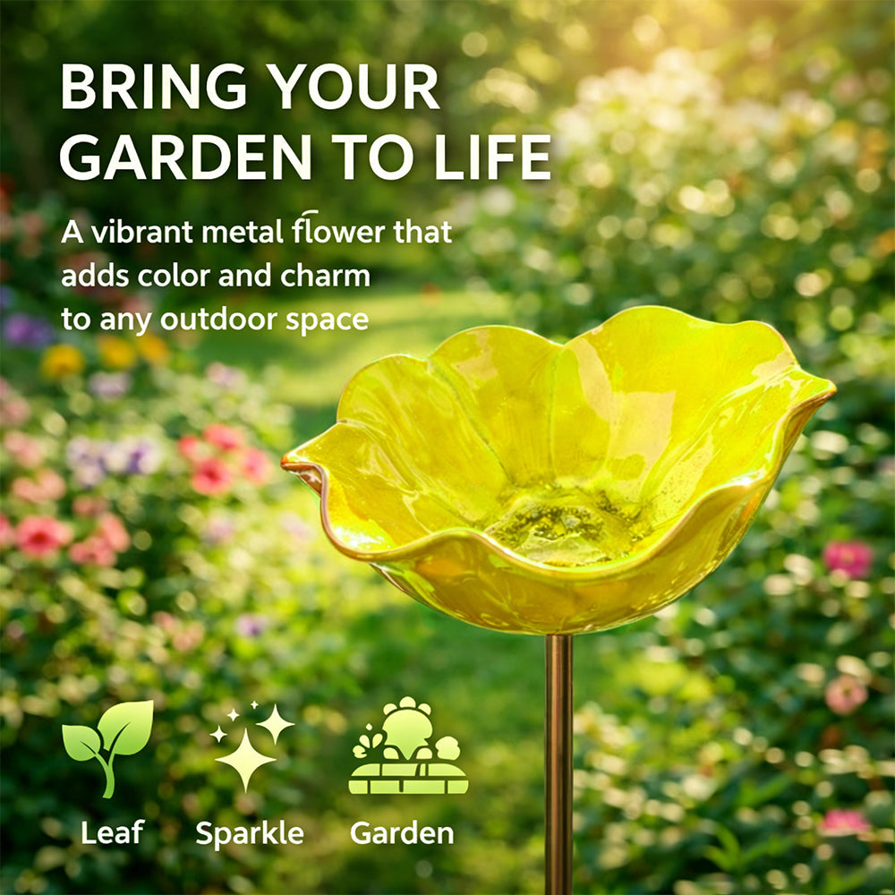 Romessia™ - Colorful Metal Flower Stake for Birds, Bees & Butterflies