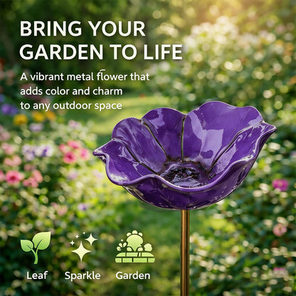 Romessia™ - Colorful Metal Flower Stake for Birds, Bees & Butterflies