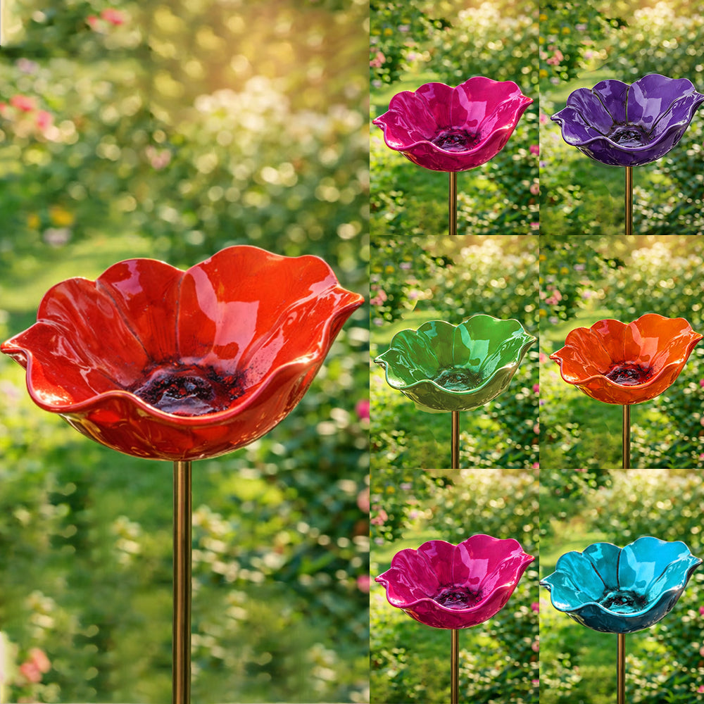 Romessia™ - Colorful Metal Flower Stake for Birds, Bees & Butterflies