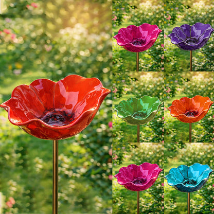 Romessia™ - Colorful Metal Flower Stake for Birds, Bees & Butterflies