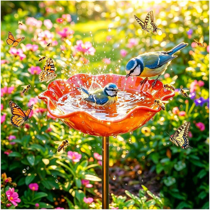 Romessia™ - Colorful Metal Flower Stake for Birds, Bees & Butterflies