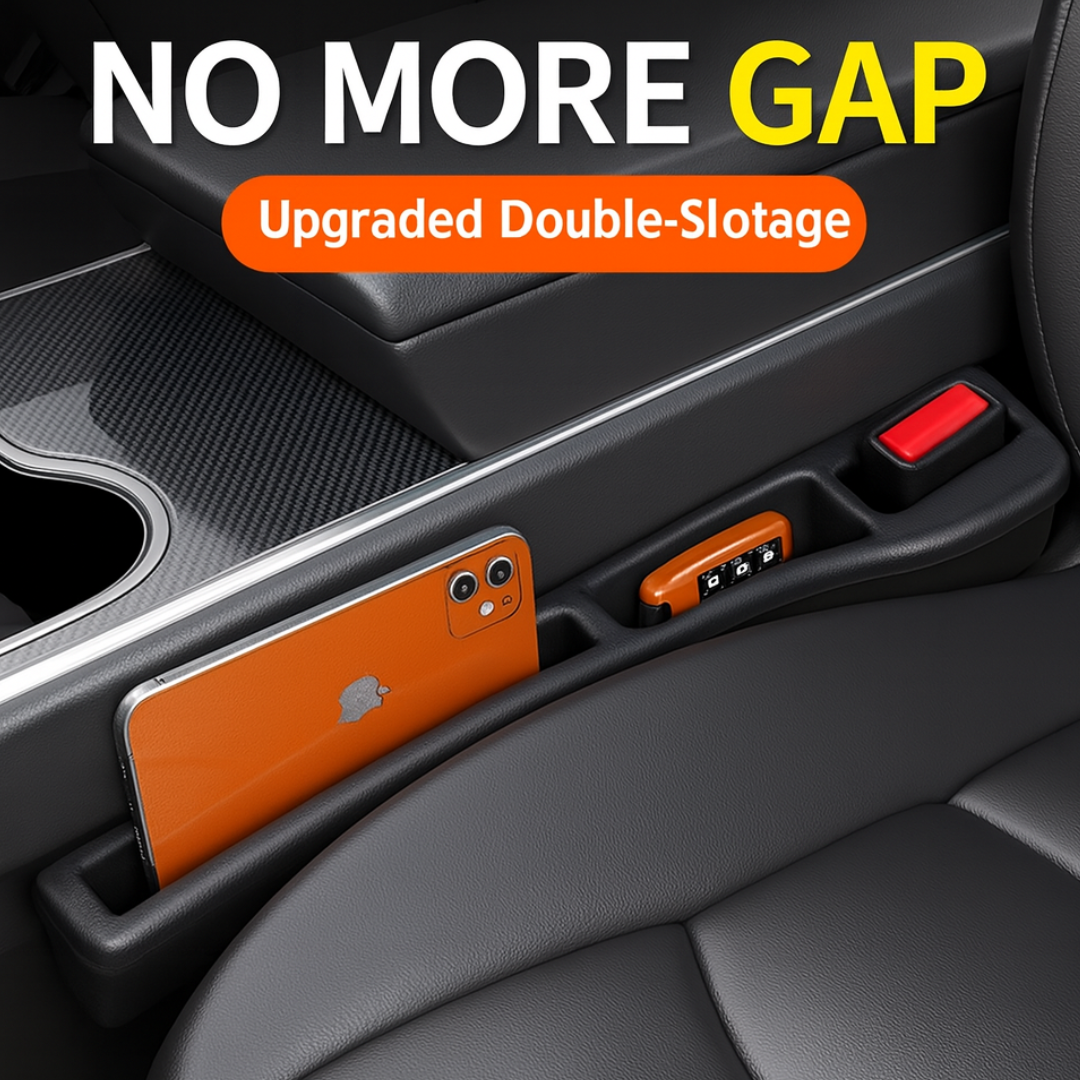 GapGuard Universal Car Seat Gap Filler – Anti-Drop Pad with Seatbelt Slot