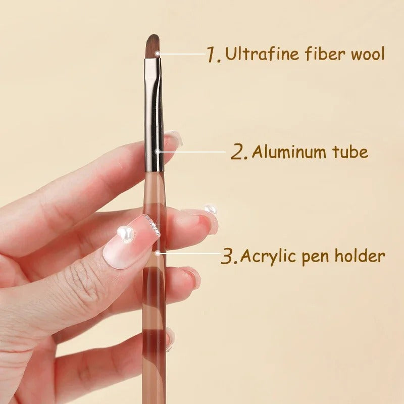 9 PC UV Gel Nail Art Brush Set for Painting Nails Tip Display Painting Tool