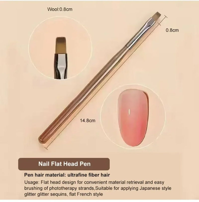 9 PC UV Gel Nail Art Brush Set for Painting Nails Tip Display Painting Tool