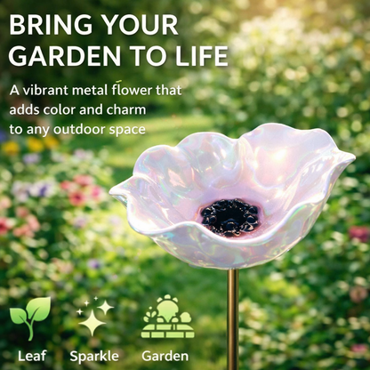 Romessia™ - Colorful Metal Flower Stake for Birds, Bees & Butterflies