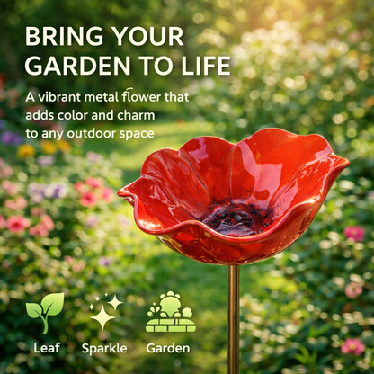 Romessia™ - Colorful Metal Flower Stake for Birds, Bees & Butterflies