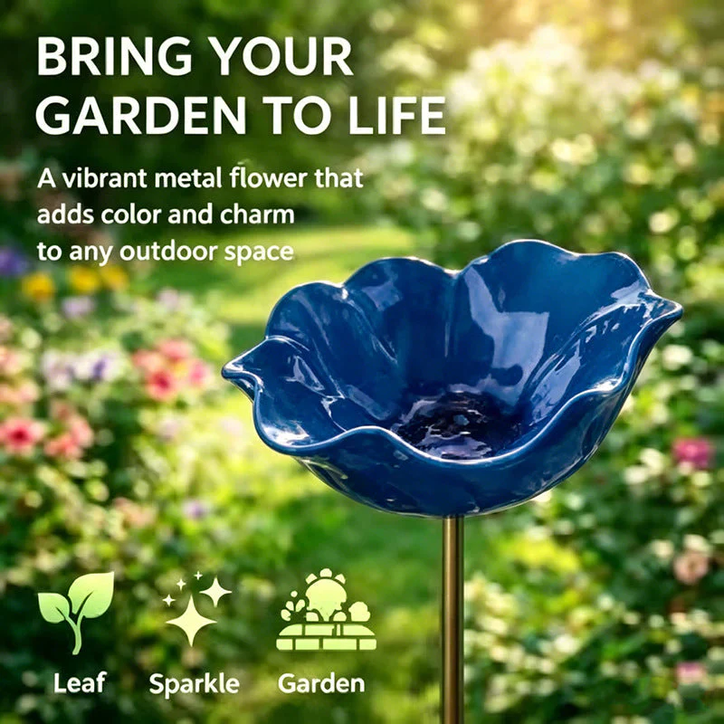 Romessia™ - Colorful Metal Flower Stake for Birds, Bees & Butterflies