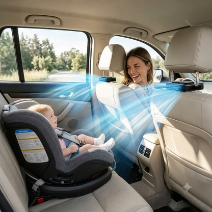 ❤️‍🔥Car Seat Velcro Fan – Portable & Adjustable, Stays in Place