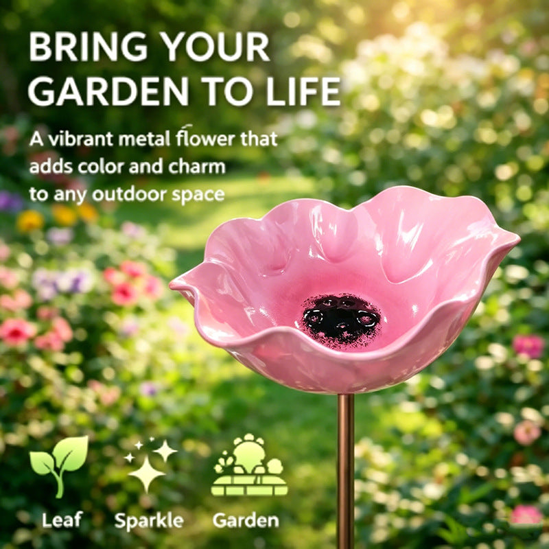 Romessia™ - Colorful Metal Flower Stake for Birds, Bees & Butterflies