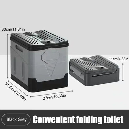 Portable Folding Toilet for Travel, Camping & Emergencies