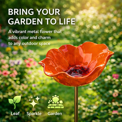 Romessia™ - Colorful Metal Flower Stake for Birds, Bees & Butterflies