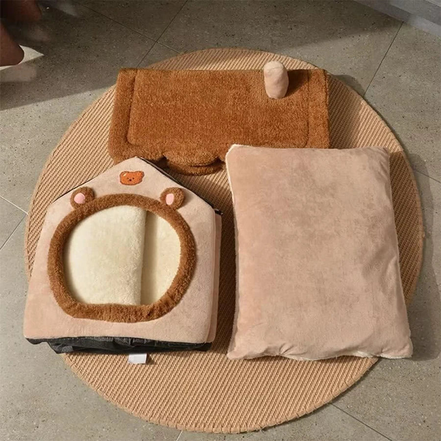 Cozy Puppy Cave and Cat House for Small to Medium Pets