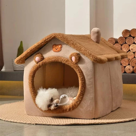 Cozy Puppy Cave and Cat House for Small to Medium Pets