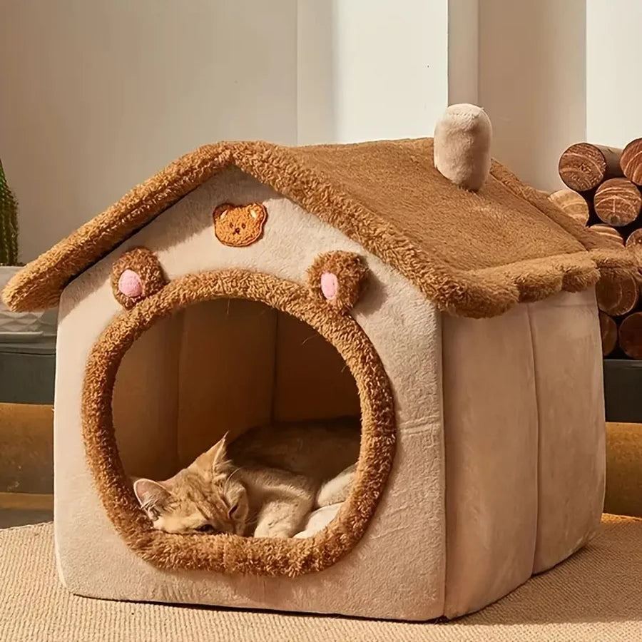 Cozy Puppy Cave and Cat House for Small to Medium Pets