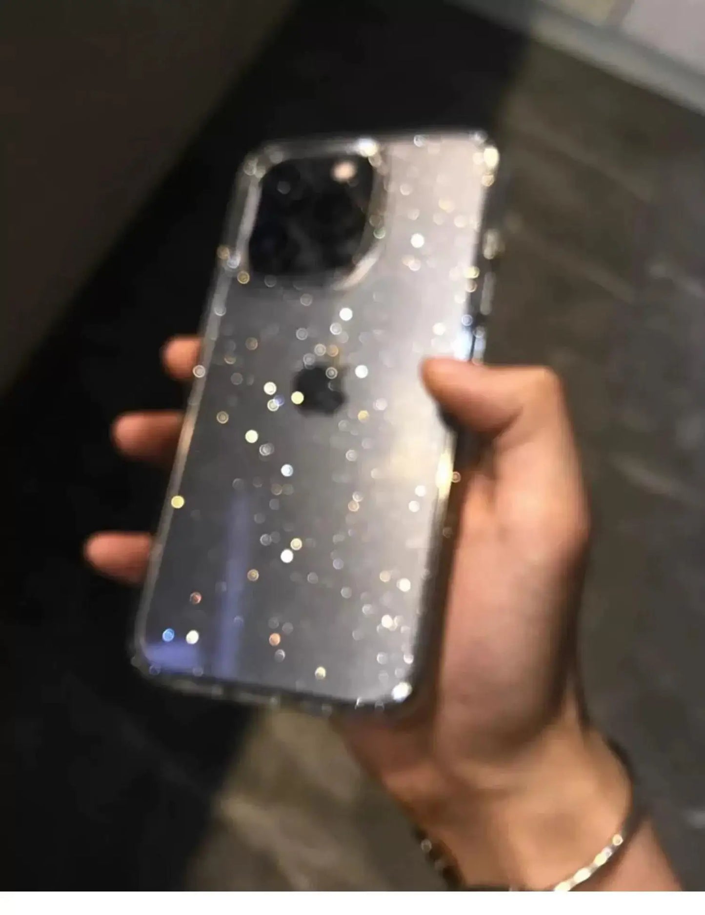 Glitter Shockproof Transparent iPhone Case