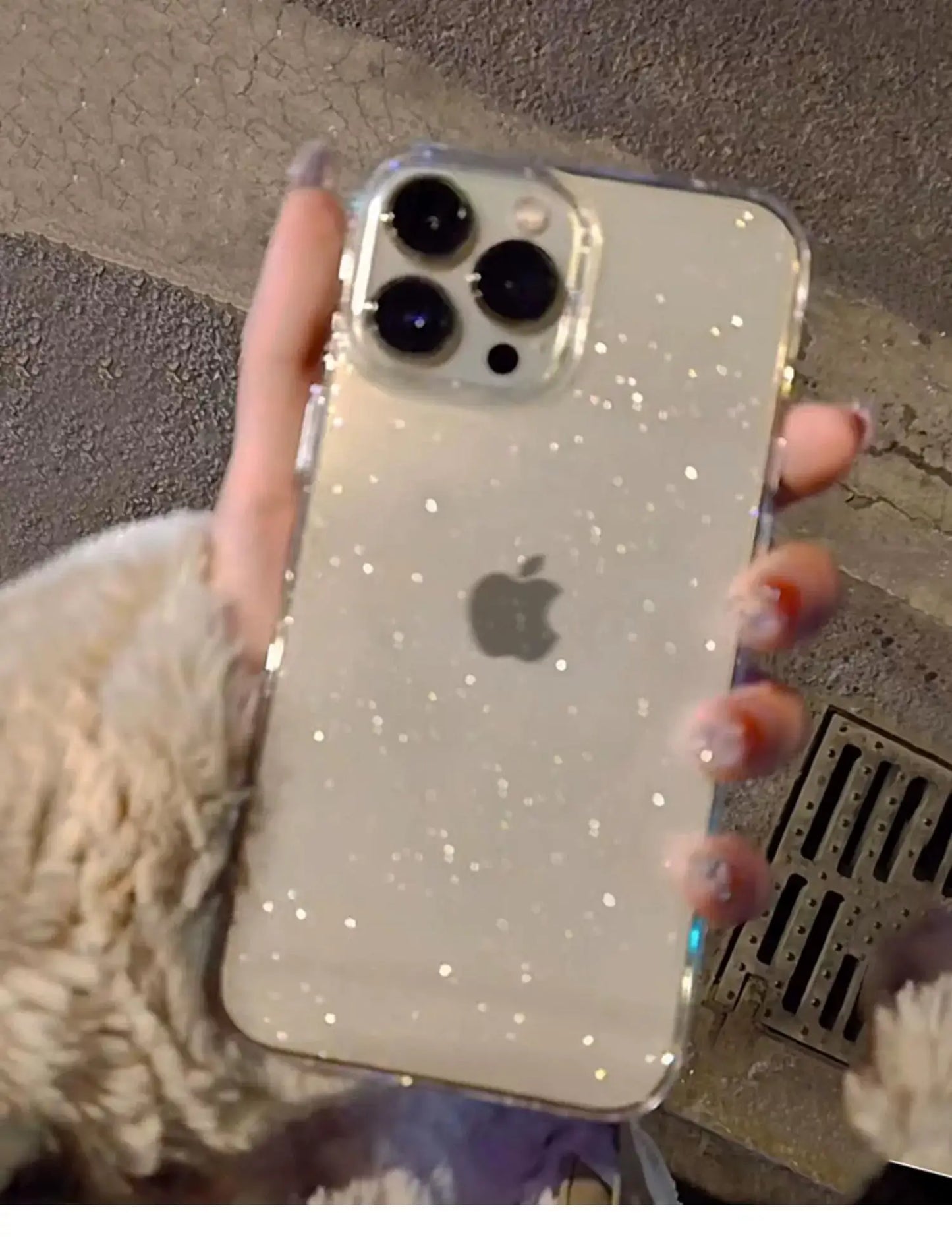 Glitter Shockproof Transparent iPhone Case