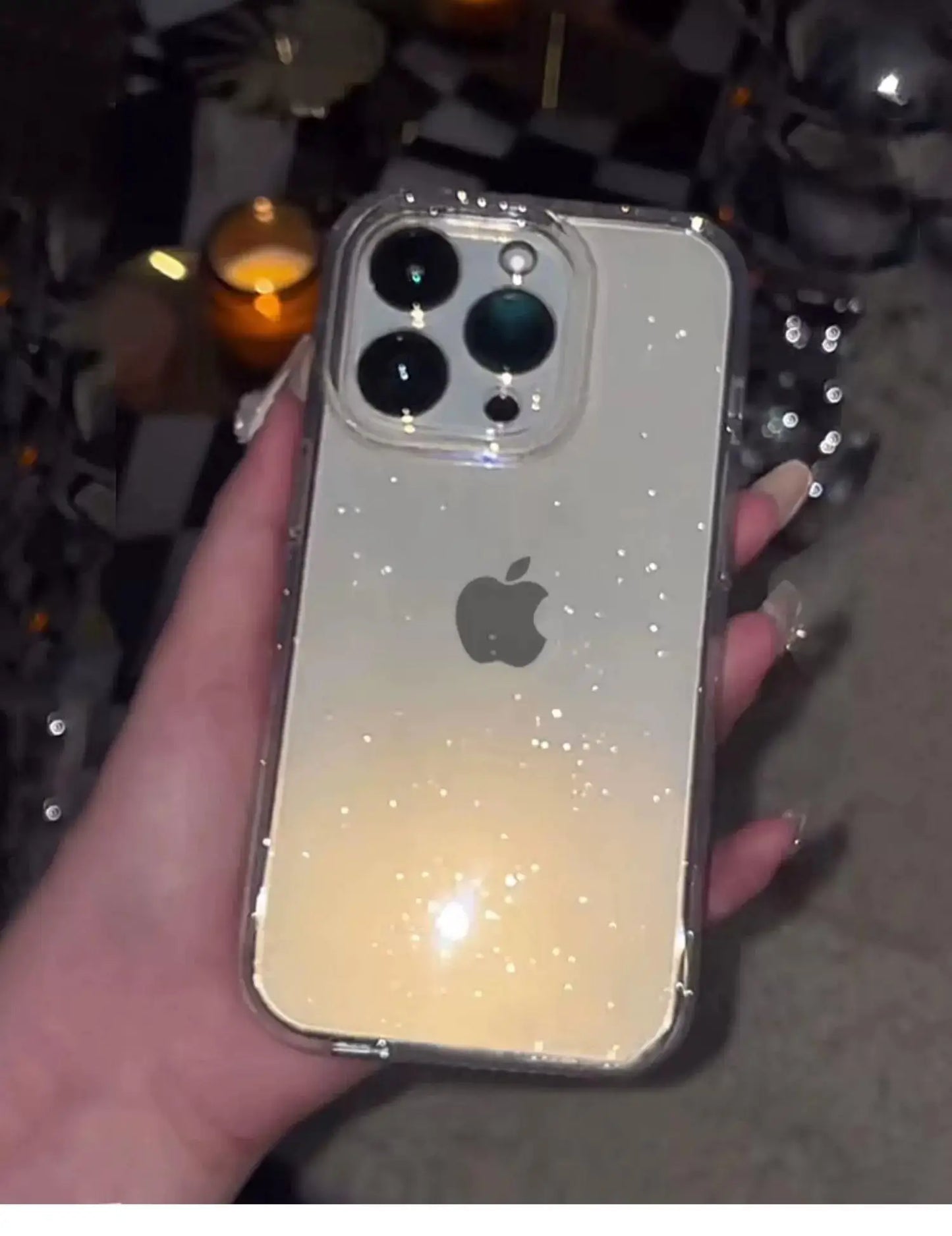 Glitter Shockproof Transparent iPhone Case