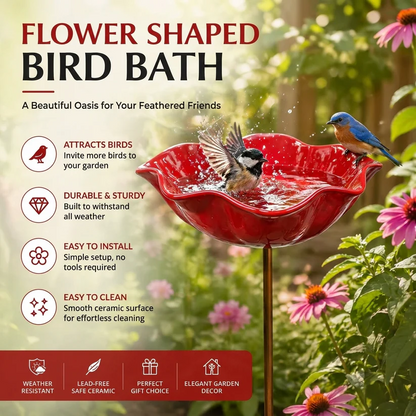 Romessia™ - Colorful Metal Flower Stake for Birds, Bees & Butterflies