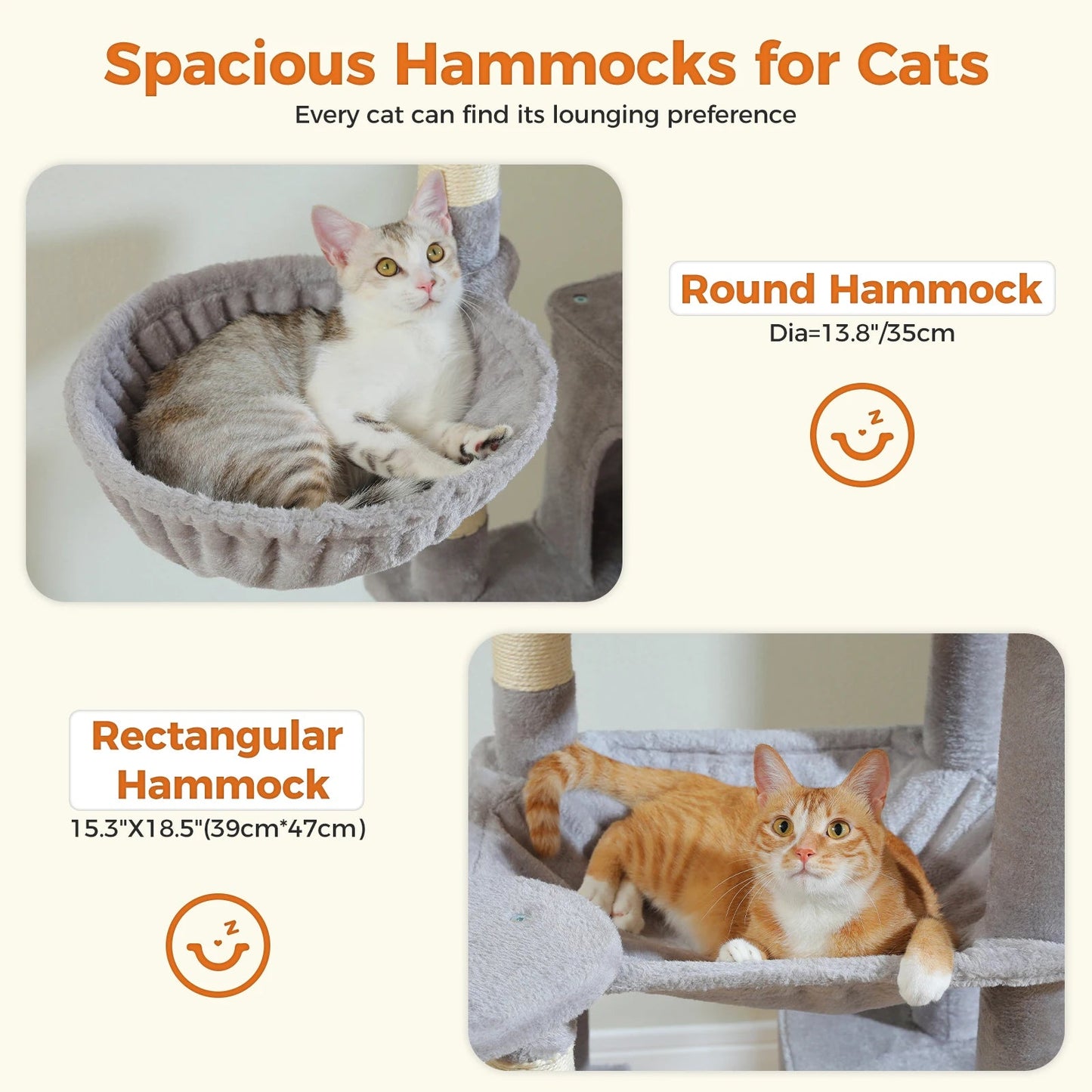 Large Cat Tree Multi-Level Plush Cat Condo with Scratching Posts Scratching Boards Perches Caves