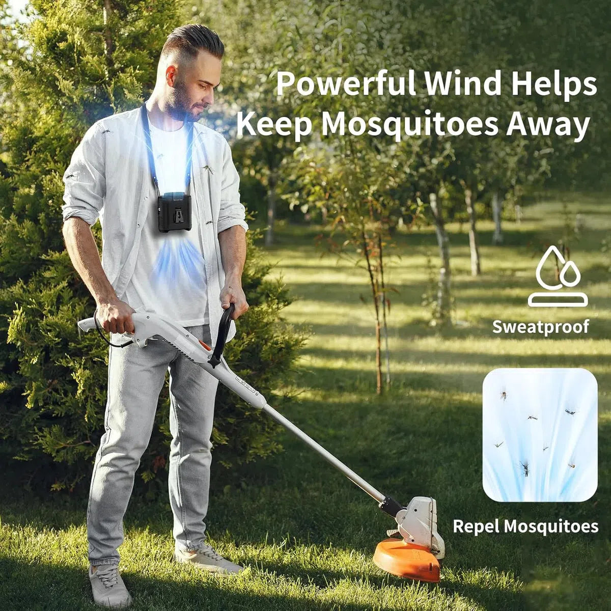 Portable 3 in 1 Outdoor Fan with Torch