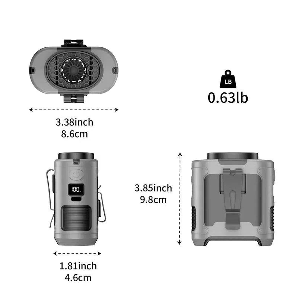 Portable 3 in 1 Outdoor Fan with Torch