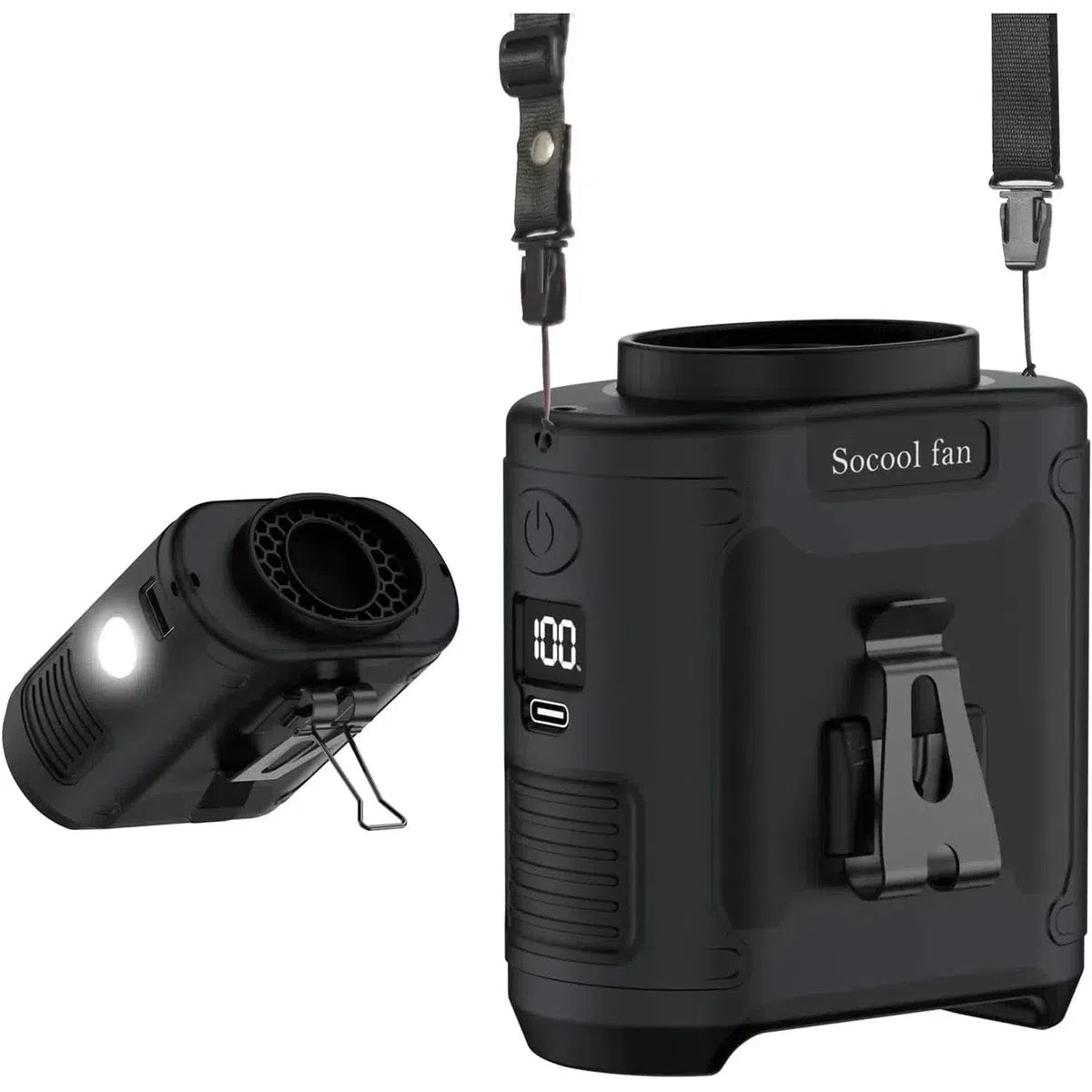 Portable 3 in 1 Outdoor Fan with Torch