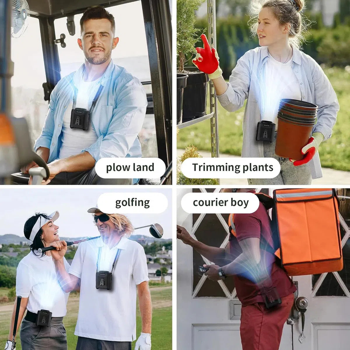 Portable 3 in 1 Outdoor Fan with Torch
