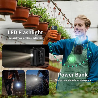 Portable 3 in 1 Outdoor Fan with Torch