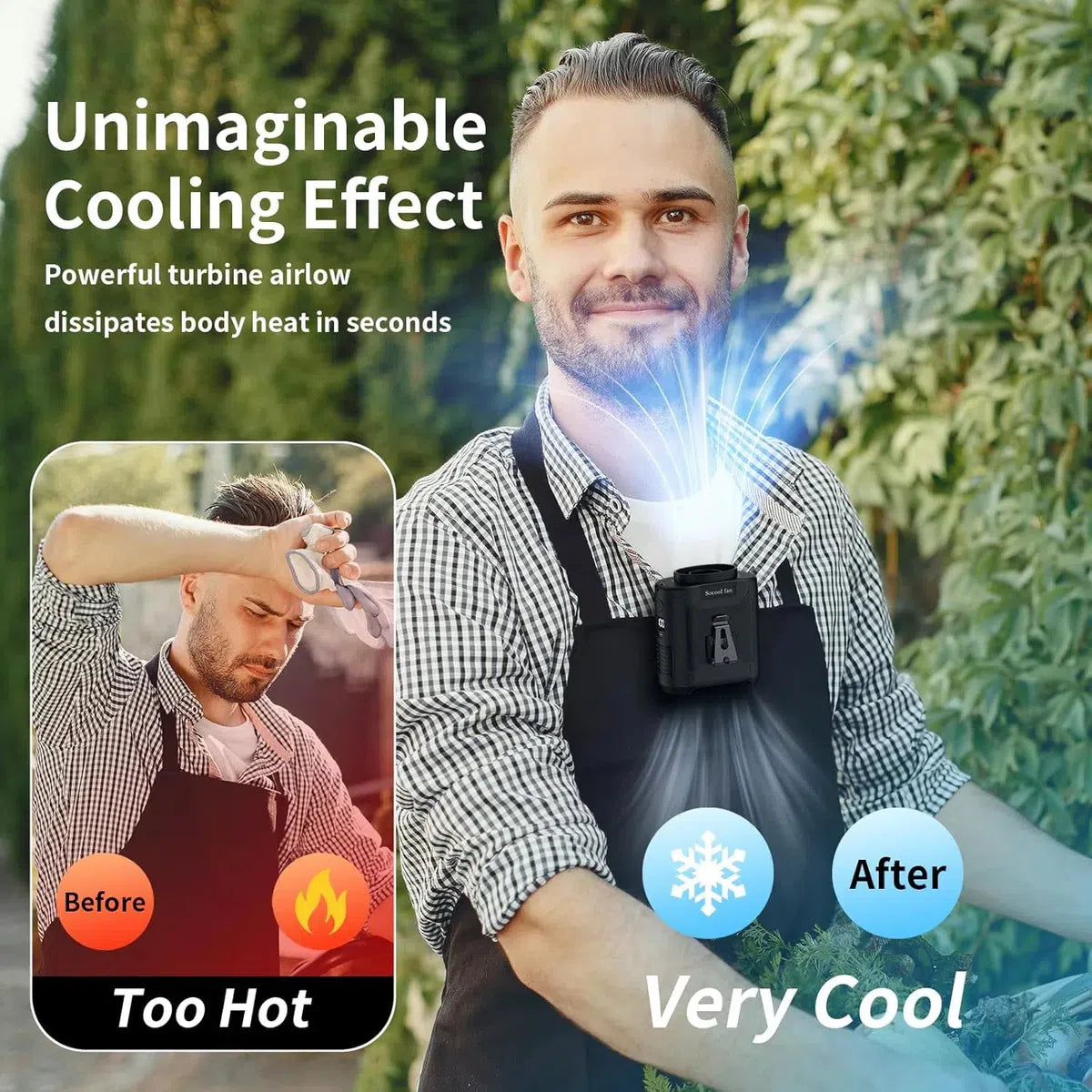 Portable 3 in 1 Outdoor Fan with Torch