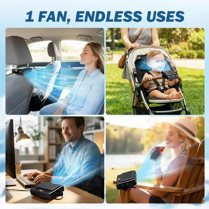 ❤️‍🔥Car Seat Velcro Fan – Portable & Adjustable, Stays in Place